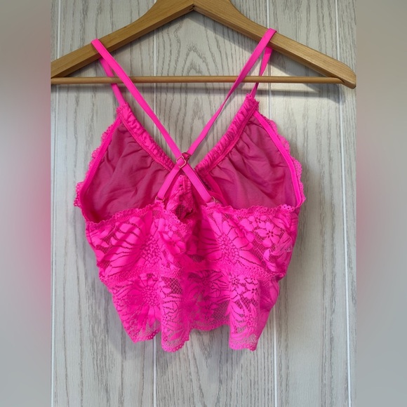 Aerie Bralette Neon Pink Size L LNC - Picture 3 of 4